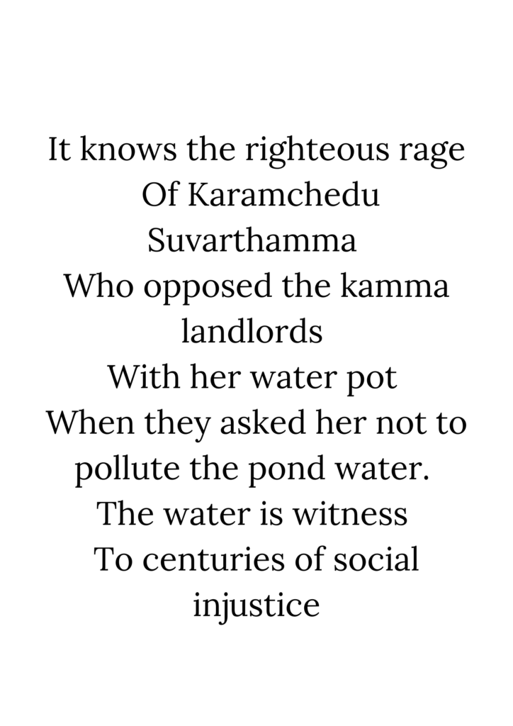 Summary of Water By Challapalli Swaroopa Rani