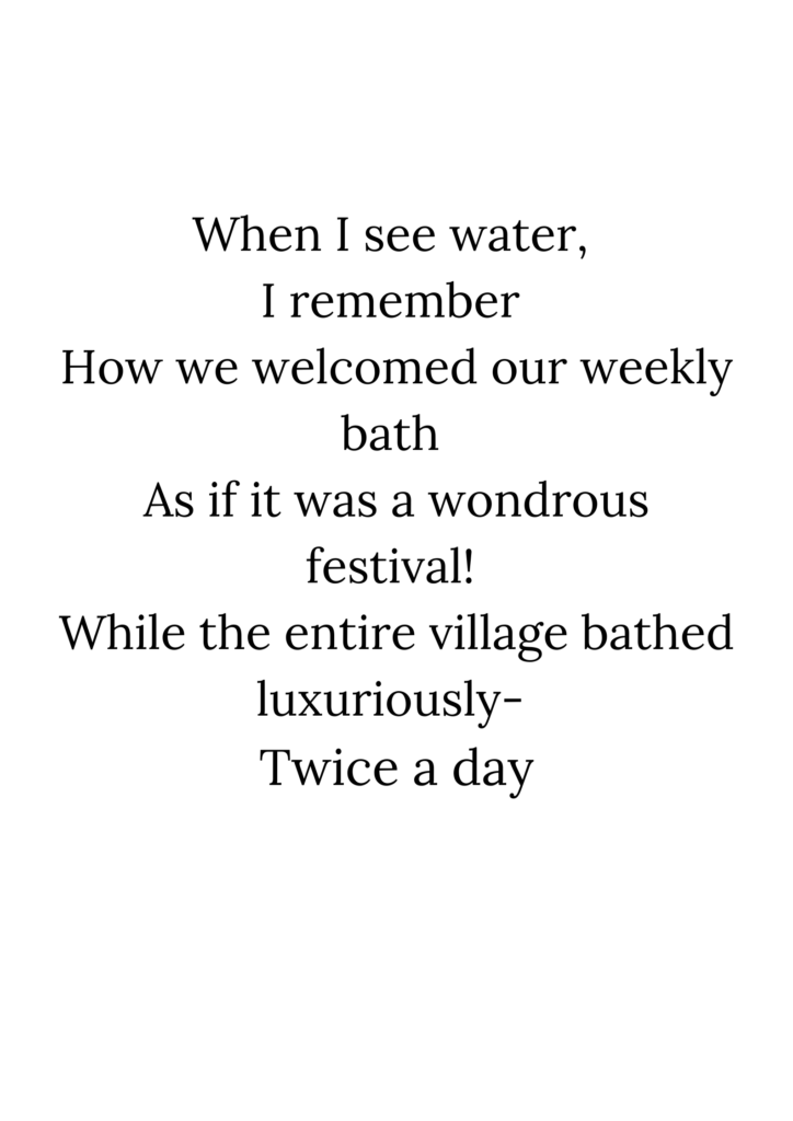Summary of Water Poem By Challapalli Swaroopa Rani