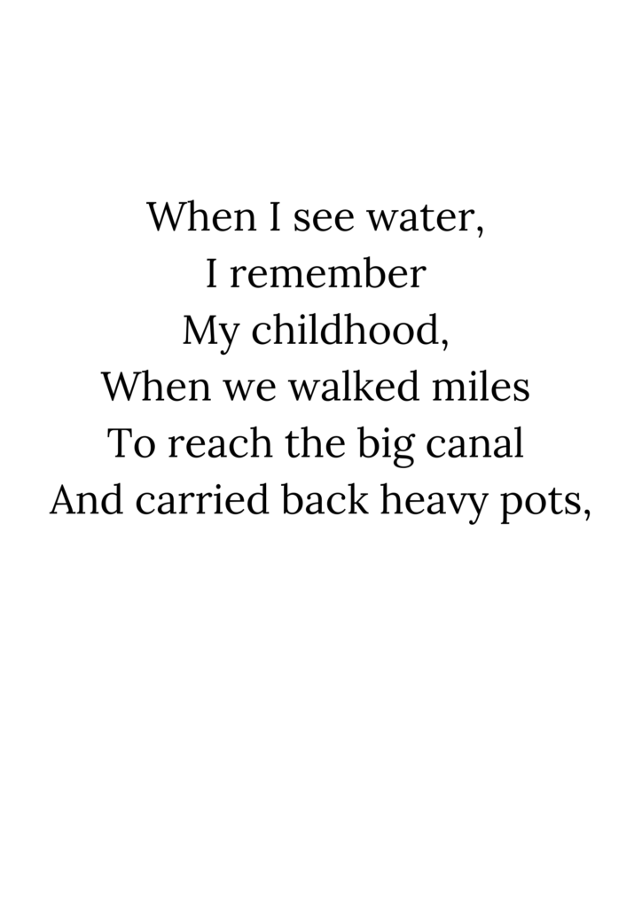 Water Poem By Challapalli Swaroopa Rani